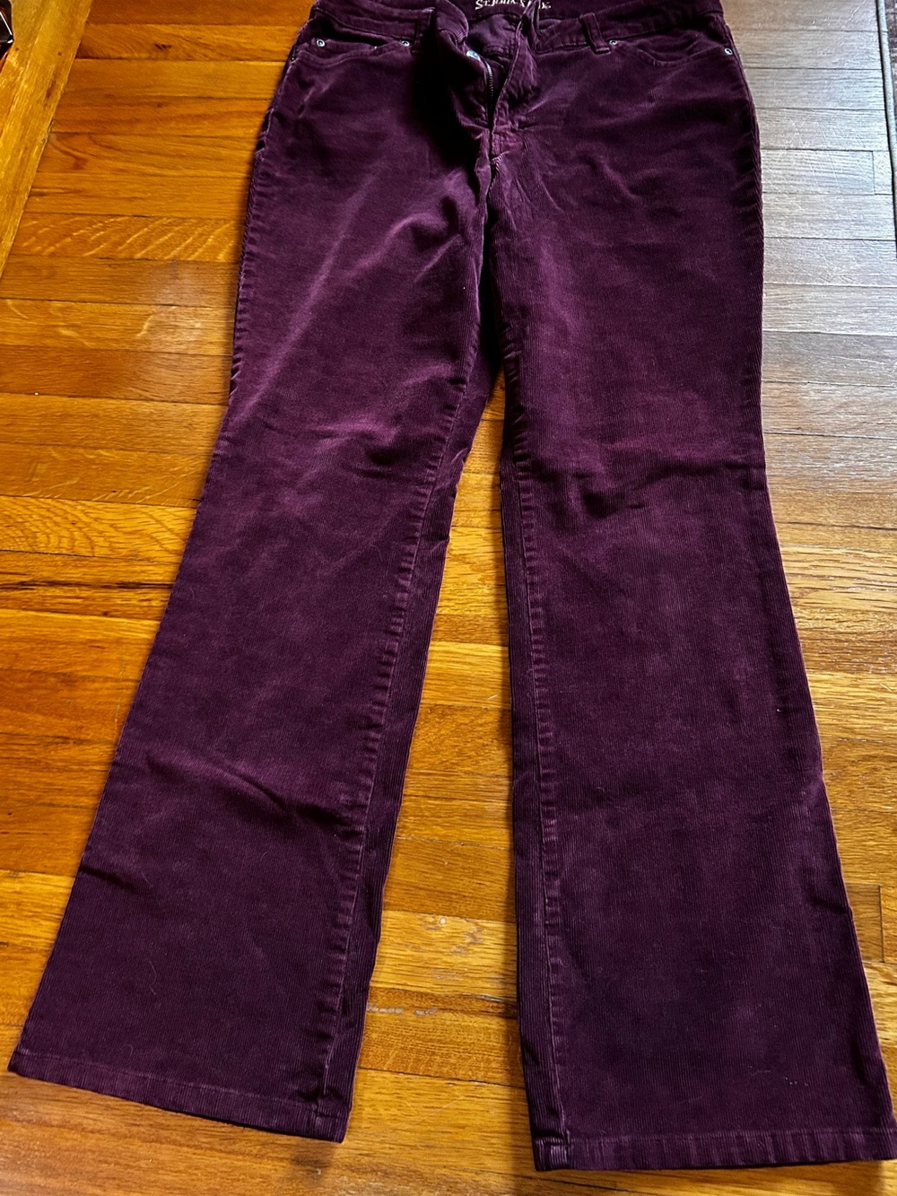 St. John's Bay Plum Corduroy Bootcut Flare Leg Jeans